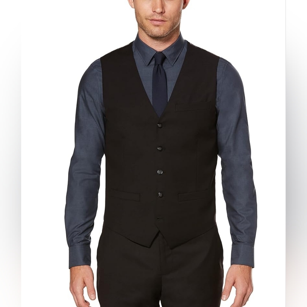 Perry Ellis Black Suit Vest